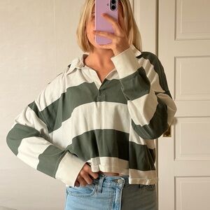 Aerie striped rugby style shirt